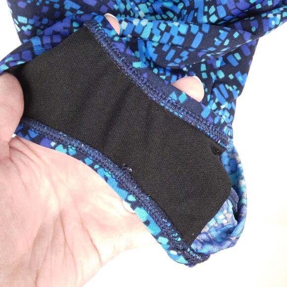 Speedo Strappy Open Back One Piece Swimsuit Blue size 12 - Picture 9 of 9